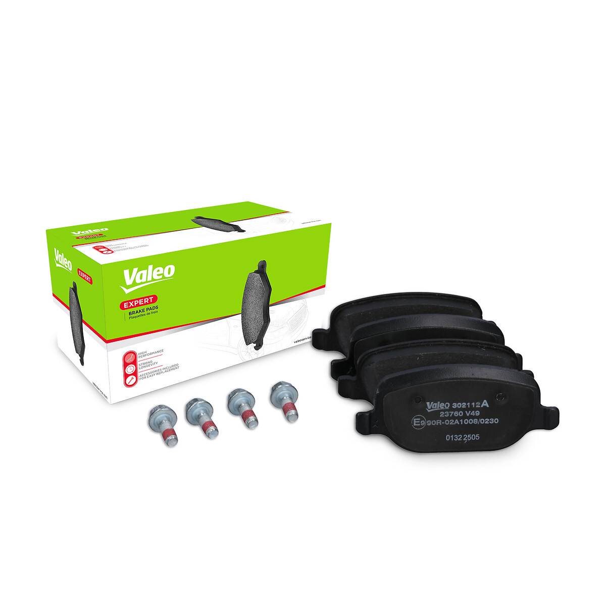Jeu de 4 plaquettes de frein VALEO ref. 302112A